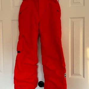 Boys Snowboard/Ski pants. Size large (14-16). Bright orange-red.